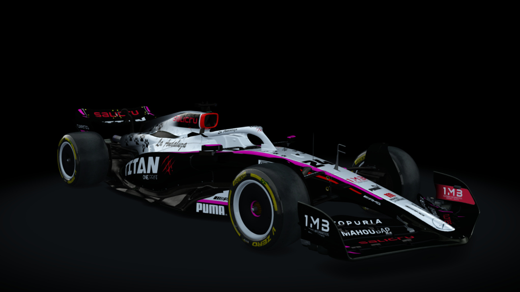 VRC Formula Alpha 2023, skin TitanWhiteTeam_TSR_CarlosMoreno