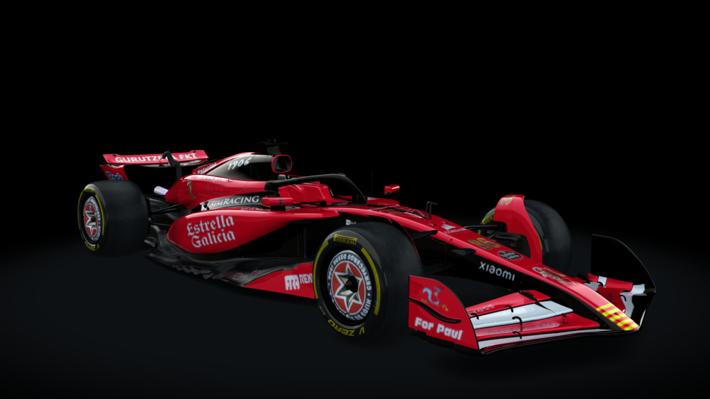 VRC Formula Alpha 2024, skin Estrella_Galicia_Racing_Team_Sergio_Palacios